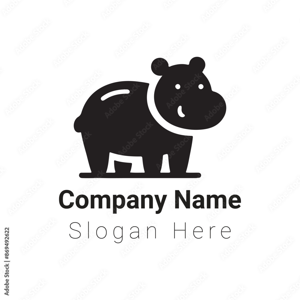 Fototapeta premium Hippopotamus Vector Design, Illustration