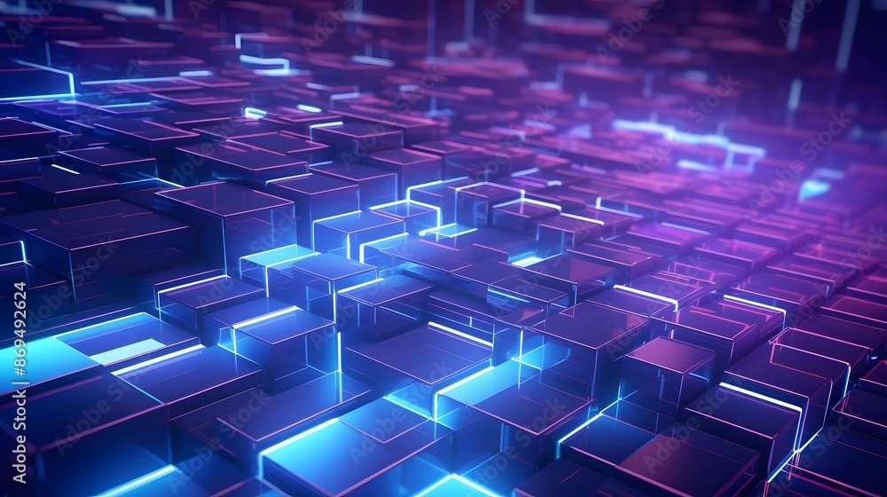 3d rendering of purple and blue abstract geometric background. Scene for advertising, technology, showcase, banner, game, sport, cosmetic, business, metaverse. Sci-Fi Illustration. Product display 3d rendering of purple and blue abstract geometric background. Scene for advertising, technology, showcase, banner, game, sport, cosmetic, business, metaverse. Sci-Fi Illustration. Product display