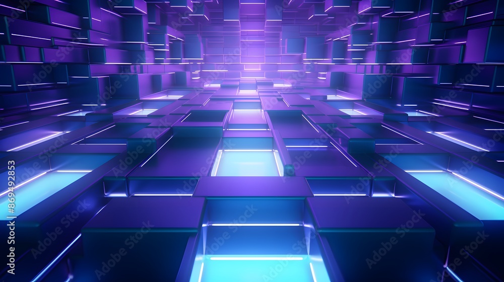 3d rendering of purple and blue abstract geometric background. Scene for advertising, technology, showcase, banner, game, sport, cosmetic, business, metaverse. Sci-Fi Illustration. Product display 3d rendering of purple and blue abstract geometric background. Scene for advertising, technology, showcase, banner, game, sport, cosmetic, business, metaverse. Sci-Fi Illustration. Product display