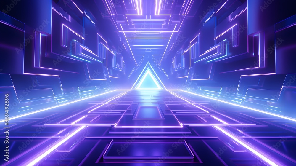 3d rendering of purple and blue abstract geometric background. Scene for advertising, technology, showcase, banner, game, sport, cosmetic, business, metaverse. Sci-Fi Illustration. Product display 3d rendering of purple and blue abstract geometric background. Scene for advertising, technology, showcase, banner, game, sport, cosmetic, business, metaverse. Sci-Fi Illustration. Product display