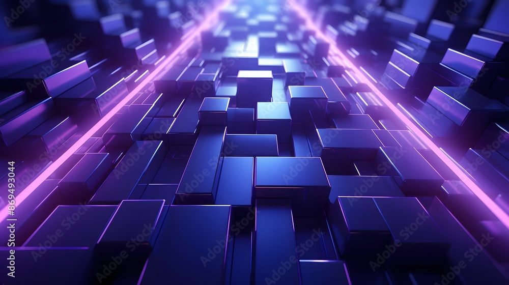 3d rendering of purple and blue abstract geometric background. Scene for advertising, technology, showcase, banner, game, sport, cosmetic, business, metaverse. Sci-Fi Illustration. Product display 3d rendering of purple and blue abstract geometric background. Scene for advertising, technology, showcase, banner, game, sport, cosmetic, business, metaverse. Sci-Fi Illustration. Product display