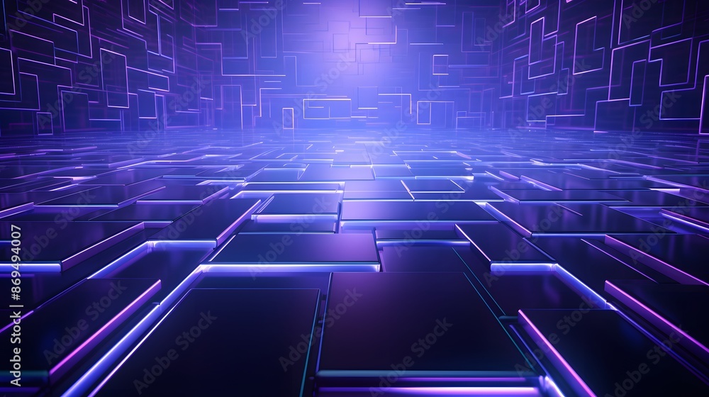3d rendering of purple and blue abstract geometric background. Scene for advertising, technology, showcase, banner, game, sport, cosmetic, business, metaverse. Sci-Fi Illustration. Product display 3d rendering of purple and blue abstract geometric background. Scene for advertising, technology, showcase, banner, game, sport, cosmetic, business, metaverse. Sci-Fi Illustration. Product display