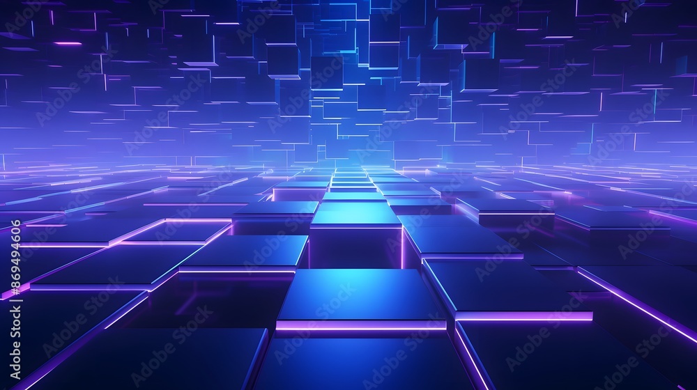 3d rendering of purple and blue abstract geometric background. Scene for advertising, technology, showcase, banner, game, sport, cosmetic, business, metaverse. Sci-Fi Illustration. Product display 3d rendering of purple and blue abstract geometric background. Scene for advertising, technology, showcase, banner, game, sport, cosmetic, business, metaverse. Sci-Fi Illustration. Product display
