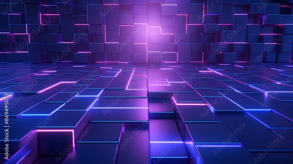 3d rendering of purple and blue abstract geometric background. Scene for advertising, technology, showcase, banner, game, sport, cosmetic, business, metaverse. Sci-Fi Illustration. Product display 3d rendering of purple and blue abstract geometric background. Scene for advertising, technology, showcase, banner, game, sport, cosmetic, business, metaverse. Sci-Fi Illustration. Product display