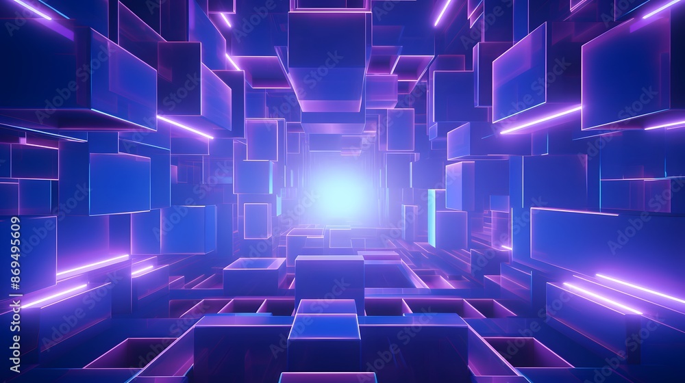 3d rendering of purple and blue abstract geometric background. Scene for advertising, technology, showcase, banner, game, sport, cosmetic, business, metaverse. Sci-Fi Illustration. Product display 3d rendering of purple and blue abstract geometric background. Scene for advertising, technology, showcase, banner, game, sport, cosmetic, business, metaverse. Sci-Fi Illustration. Product display