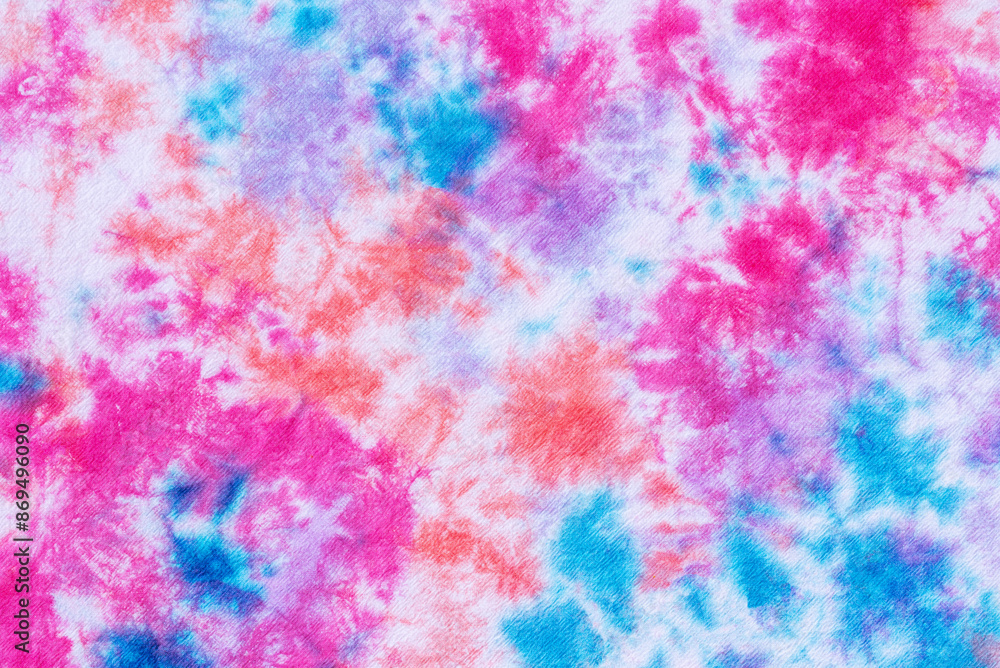 Obraz premium tie dye pattern fabric texture background.