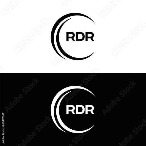  RDR logo. R D R design. White RDR letter. RDR, R D R letter logo design. Initial letter RDR linked circle uppercase monogram logo. R D R letter logo vector design. top logo, Most Recent, Featured, photo