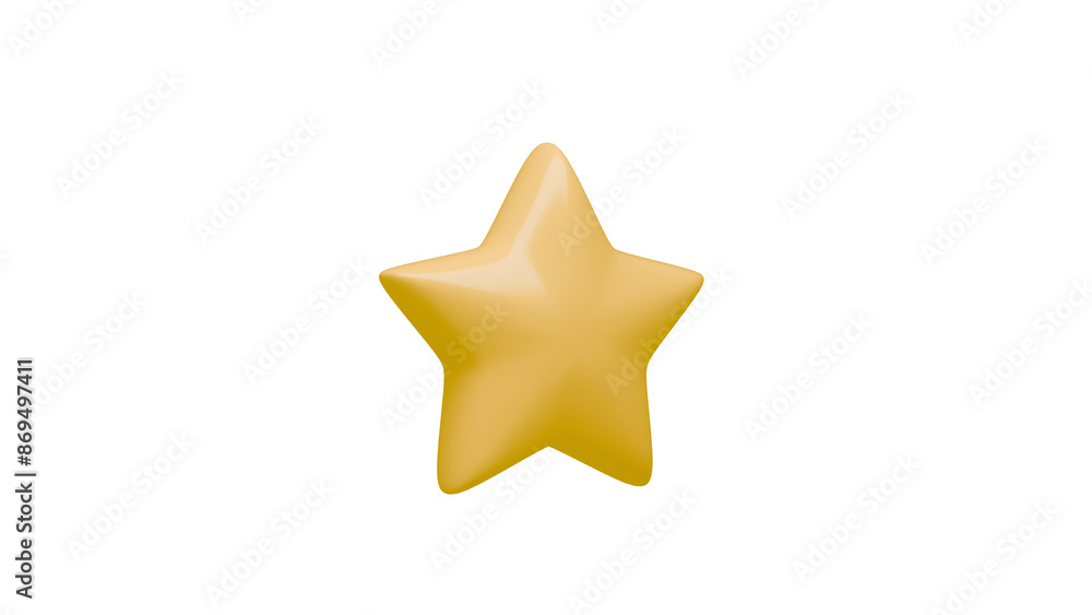 3d render star illustration on transparent background 3d render star illustration on transparent background