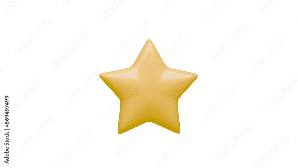 3d render star illustration on transparent background 3d render star illustration on transparent background