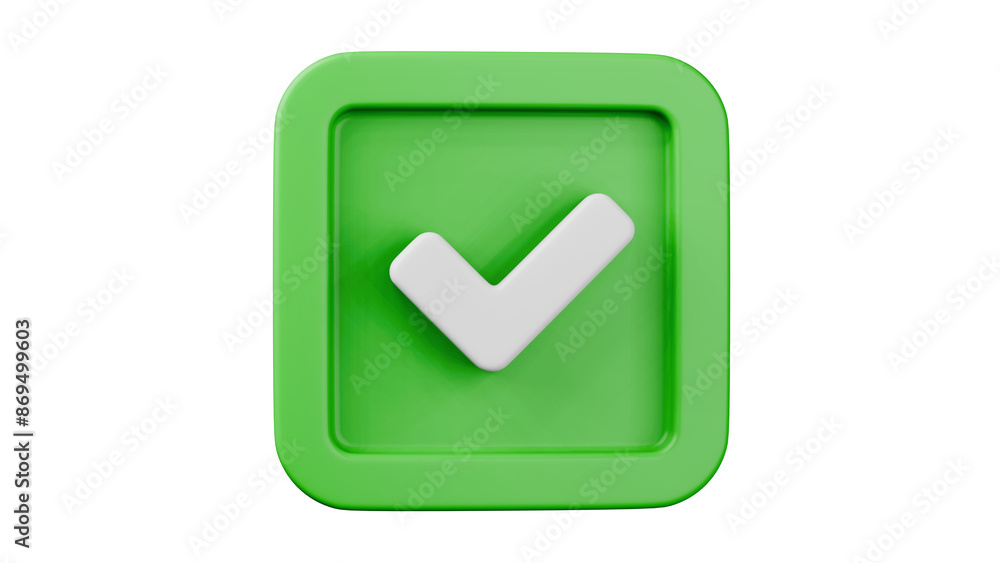 3d Ok confirm agree yes checkbox icon on transparent background 3d Ok confirm agree yes checkbox icon on transparent background