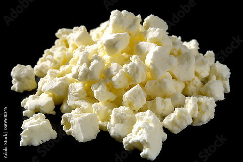 Tiny, fluffy curds of cotta...