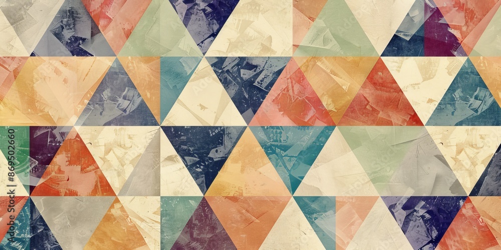 Multicolor geometric triangle pattern. Multicolor geometric triangle pattern.