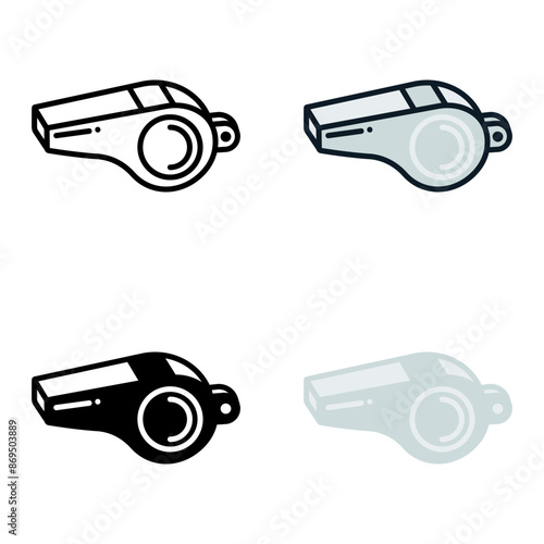 The Referee Whistle icon signals and controls the flow of sports games.