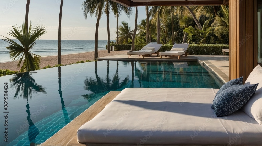 Obraz premium swimming pool in hotel