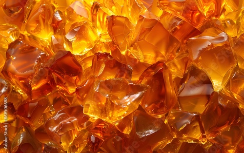 Pile of amber crystals background