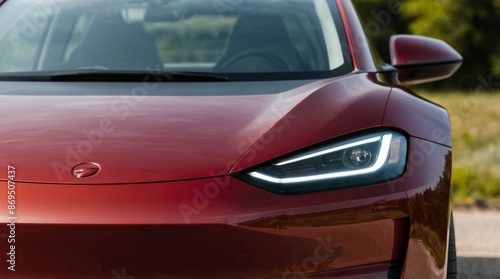 close up on new electric car © YENI