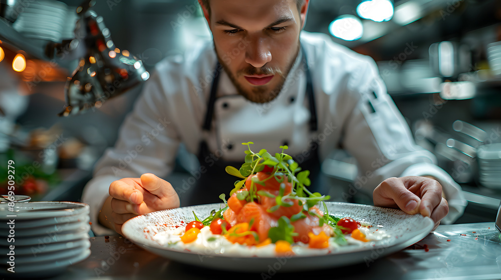 chef preparing food in a restaurant chef preparing food in a restaurant