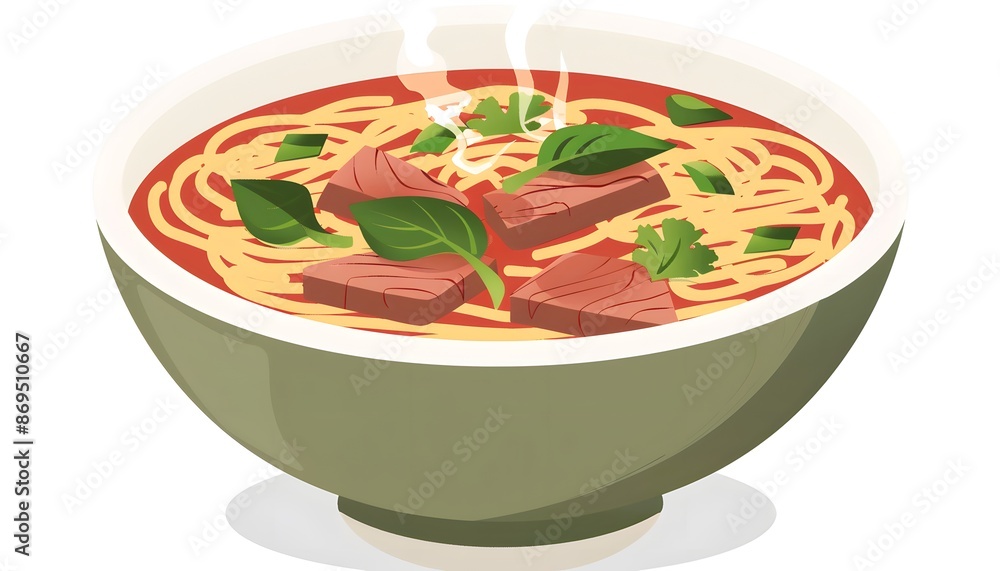 A Bowl of Delicious Beef Noodle Soup A Bowl of Delicious Beef Noodle Soup