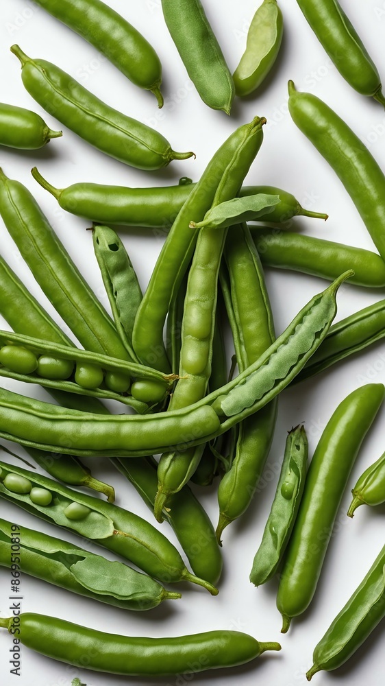green beans isolated on white background green beans isolated on white background