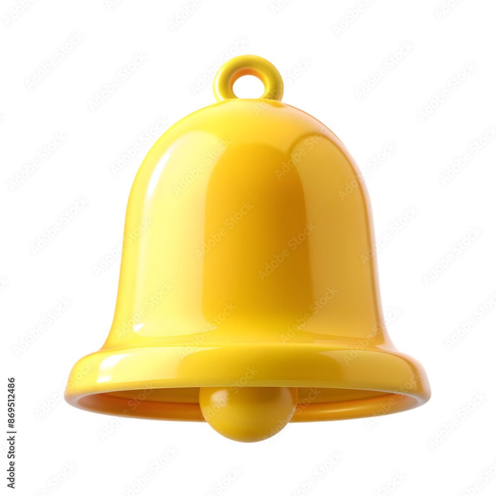 3d yellow bell Isolated on white background 3d yellow bell Isolated on white background