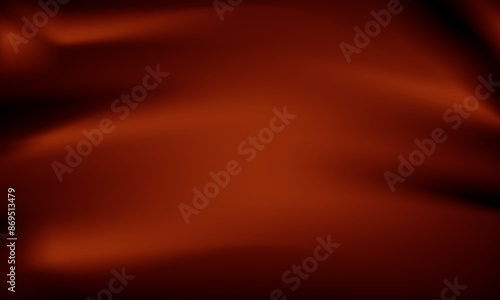 Abstract wavy liquid soft background. Gradient mesh. Dark orange saturated vivid color blend.