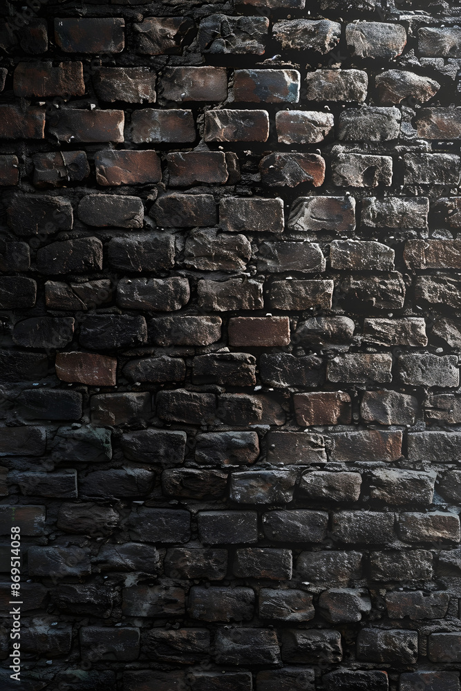 Fragment of the shined brick wall Fragment of the shined brick wall