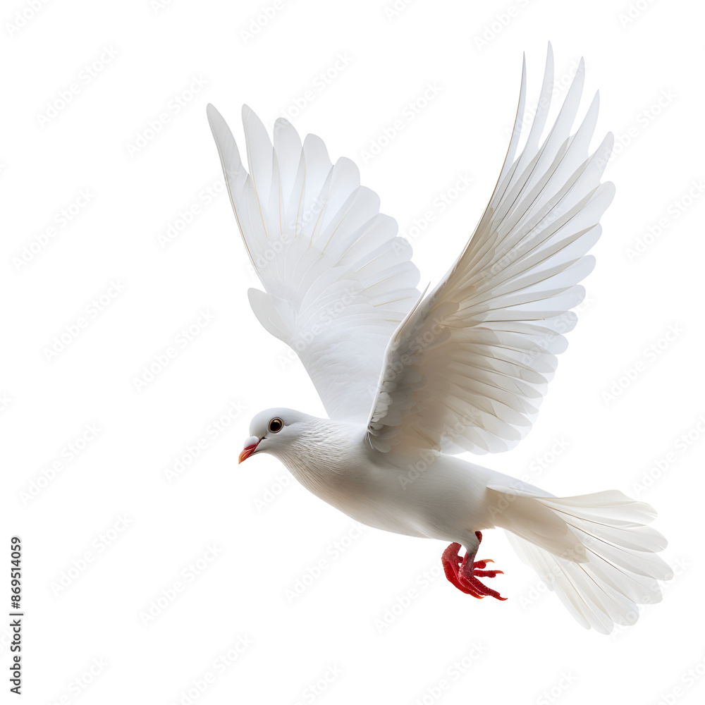 Dove in flight isolated. Dove in flight isolated.