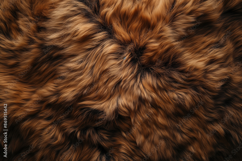 Naklejka premium Close up Orange Wool Fur Animal Texture Background, Turquoise fur background.