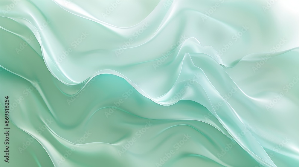 Fototapeta premium Abstract Mint Green Swirling Pattern