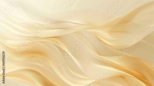 Abstract Golden Silk Waves Background