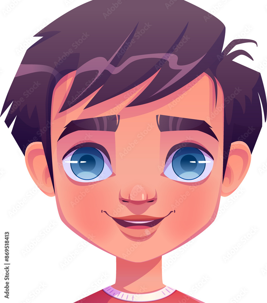 Smiling Boy Face Cartoon Smiling Boy Face Cartoon