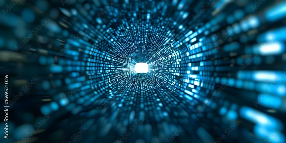 Naklejka premium Understanding Cyberspace The Digital Realm Within Computer Networks. Concept Cybersecurity, Internet Infrastructure, Online Privacy, Digital Communication, Information Technology