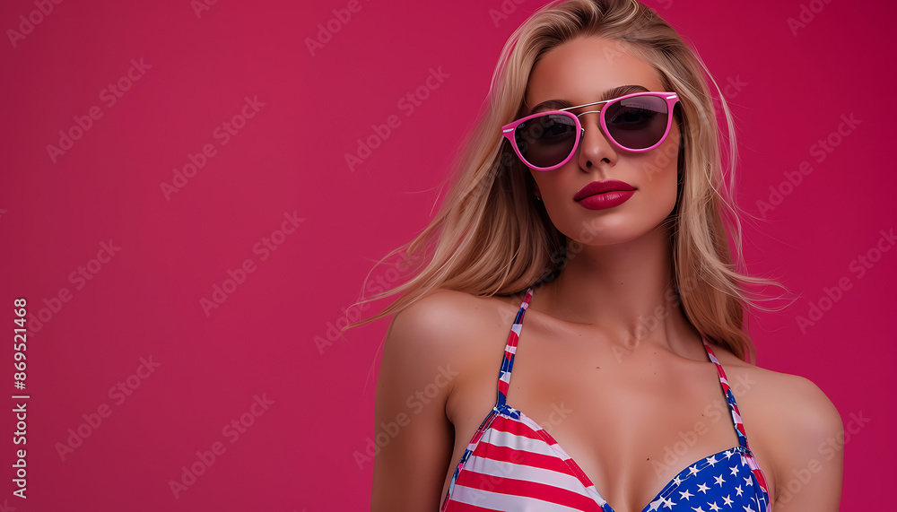 American Flag Bikini Female Beautiful Woman in red white and blue Swimwear, 4th of july, patriotic, memorial day, labor day, celebrating the USA American Flag Bikini Female Beautiful Woman in red white and blue Swimwear, 4th of july, patriotic, memorial day, labor day, celebrating the USA