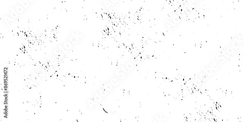 Scattered black stains and scratches on a white wall surface. Abstract vector noise. Small particles of debris and dust