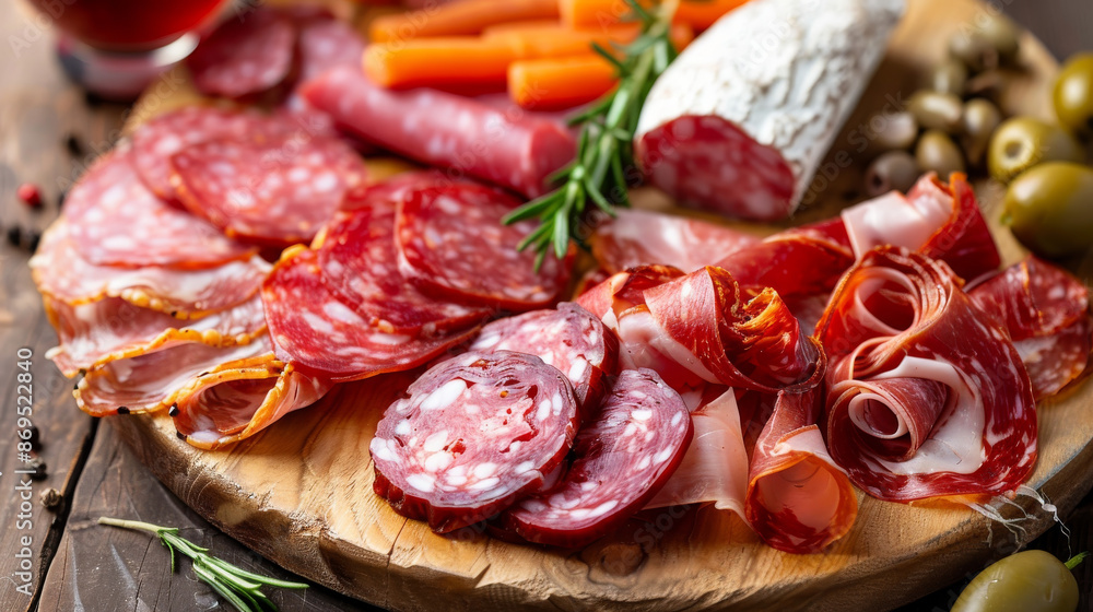 Italian prosciutto and Spanish jamon are cured meats. Chorizo and salami are Spanish sausages. Italian prosciutto and Spanish jamon are cured meats. Chorizo and salami are Spanish sausages.