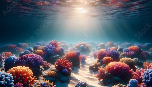 Wallpaper Mural Paradise, Image corals background.Generative AI.Ocean Background Torontodigital.ca