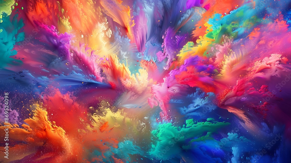 Spectrum of vibrant colors dancing gracefully, each shade contributing to a harmonious melody captured in high-definition detail. Spectrum of vibrant colors dancing gracefully, each shade contributing to a harmonious melody captured in high-definition detail.