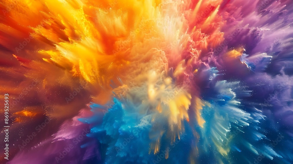 Fototapeta premium Spectrum of vibrant colors moving gracefully, each shade contributing to a harmonious symphony captured in stunning HD clarity.