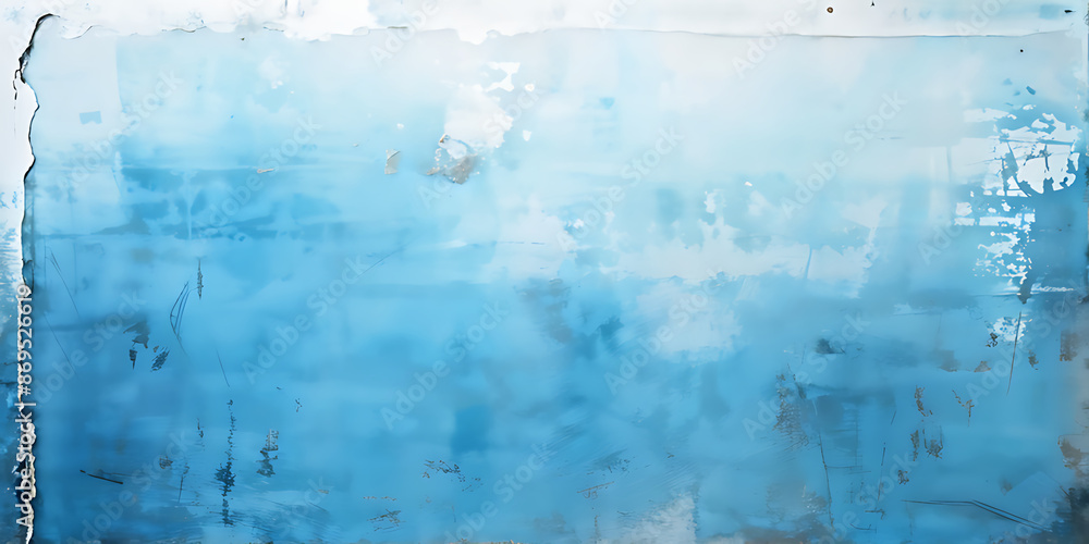 Obraz premium a blue background with a very rough texture. Light blue background texture, for posters, banners, and digital backgrounds. Dark blue border, old grunge texture, abstract light blue paper, old painted 
