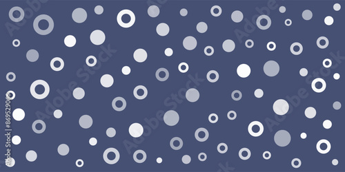 Abstract Blue and White Spots, Round Shapes Texture, Background Design, Pattern in Editable Vector Format