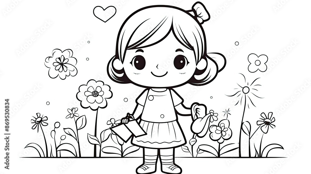 girl with flower girl with flower