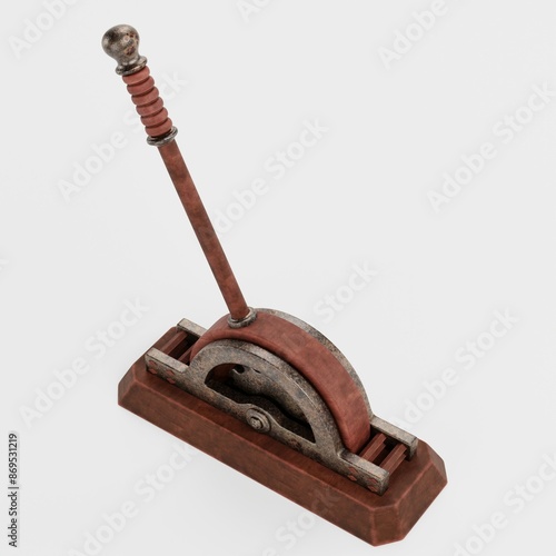 Realistic 3D Render of Lever
