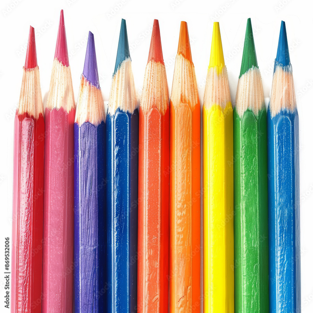 A set of parallel colored pencils drawing strokes, isolated on a white background. A set of parallel colored pencils drawing strokes, isolated on a white background.
