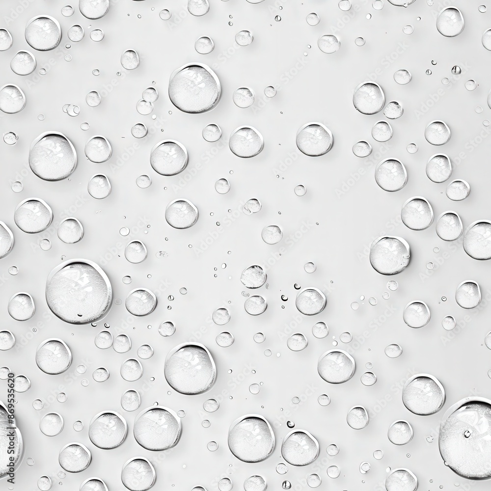 Water drops on glass surface, seamless texture background. White gray bubbles with grey water droplets Water drops on glass surface, seamless texture background. White gray bubbles with grey water droplets