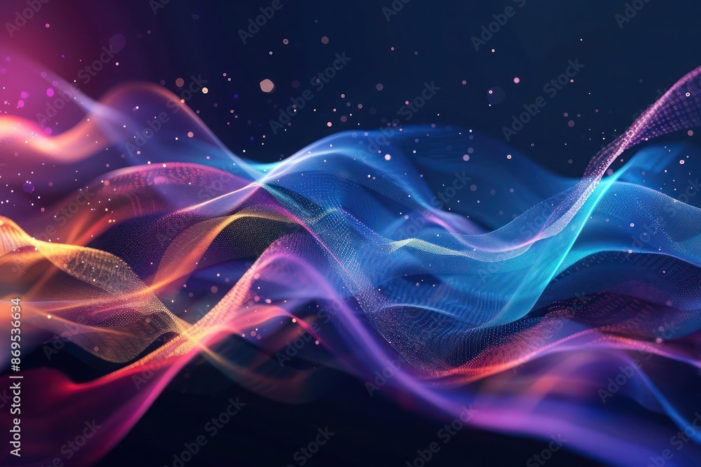 Abstract financial graph waves in a dynamic and colorful design, suitable for business and finance themes. Abstract financial graph waves in a dynamic and colorful design, suitable for business and finance themes.