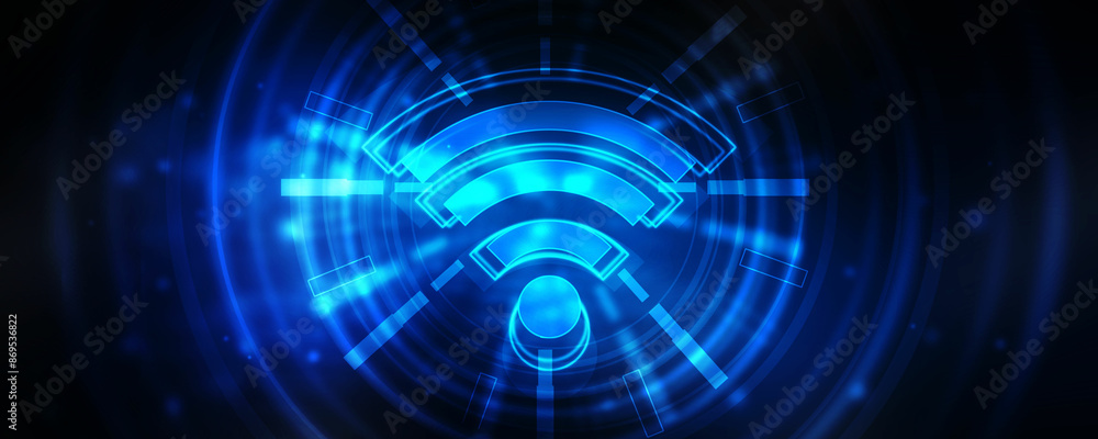 2d illustration WiFi symbol sign 2d illustration WiFi symbol sign