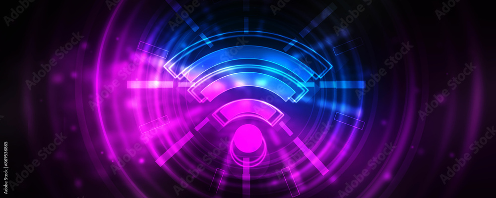 2d illustration WiFi symbol sign 2d illustration WiFi symbol sign