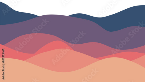 20 hand drawn waves Gradient beige to blue pastel wallpaper. Flat design fullcolor abstract illustration. design Gradient beige to blue color minimalist background
