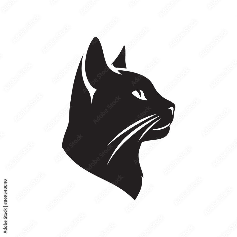 head of a cat eps head of a cat eps