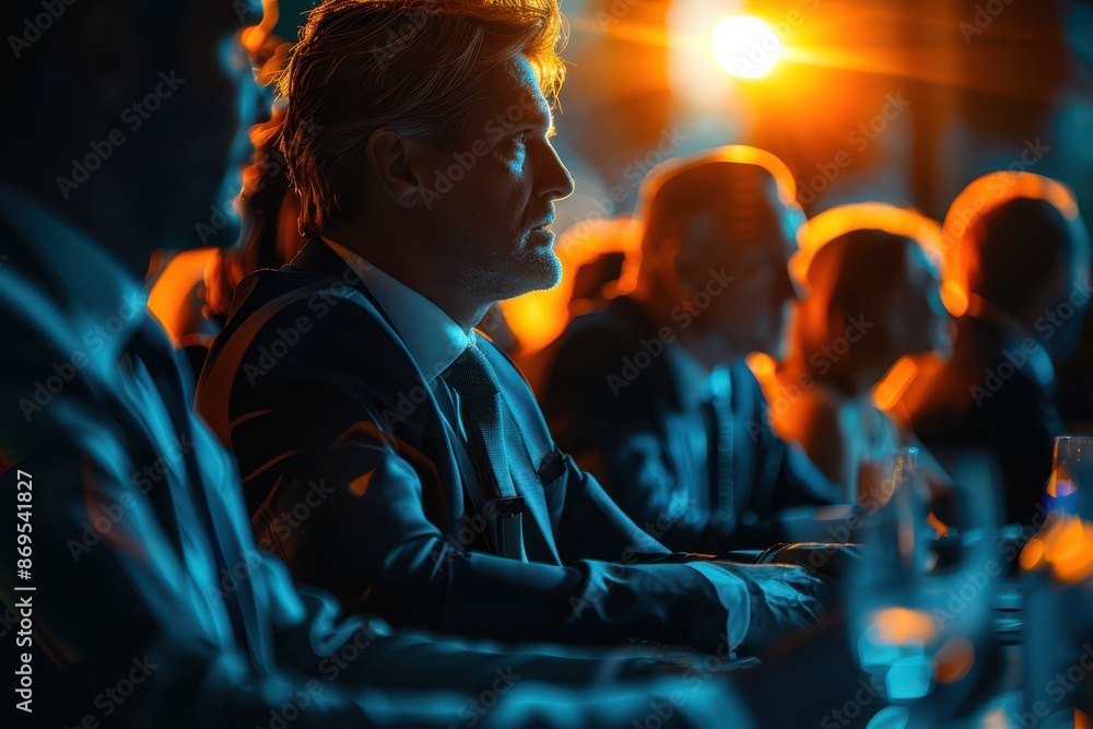 Close-up of businesspeople engaged in an intense discussion, documentary photography style Close-up of businesspeople engaged in an intense discussion, documentary photography style